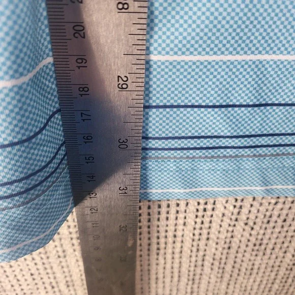 Callaway Polo Shirt Mens 2XL Blue‎ Striped Opti-Dri Golf Performance Lightweight - Picture 5 of 7